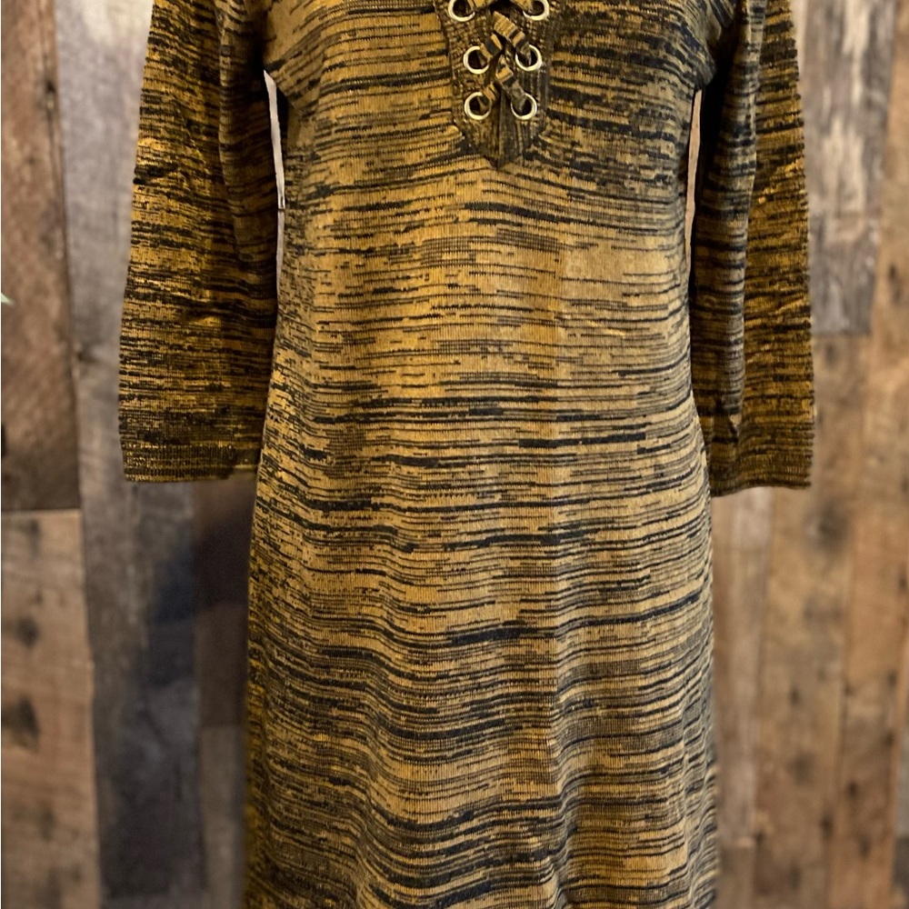 Tiger print sweater dress